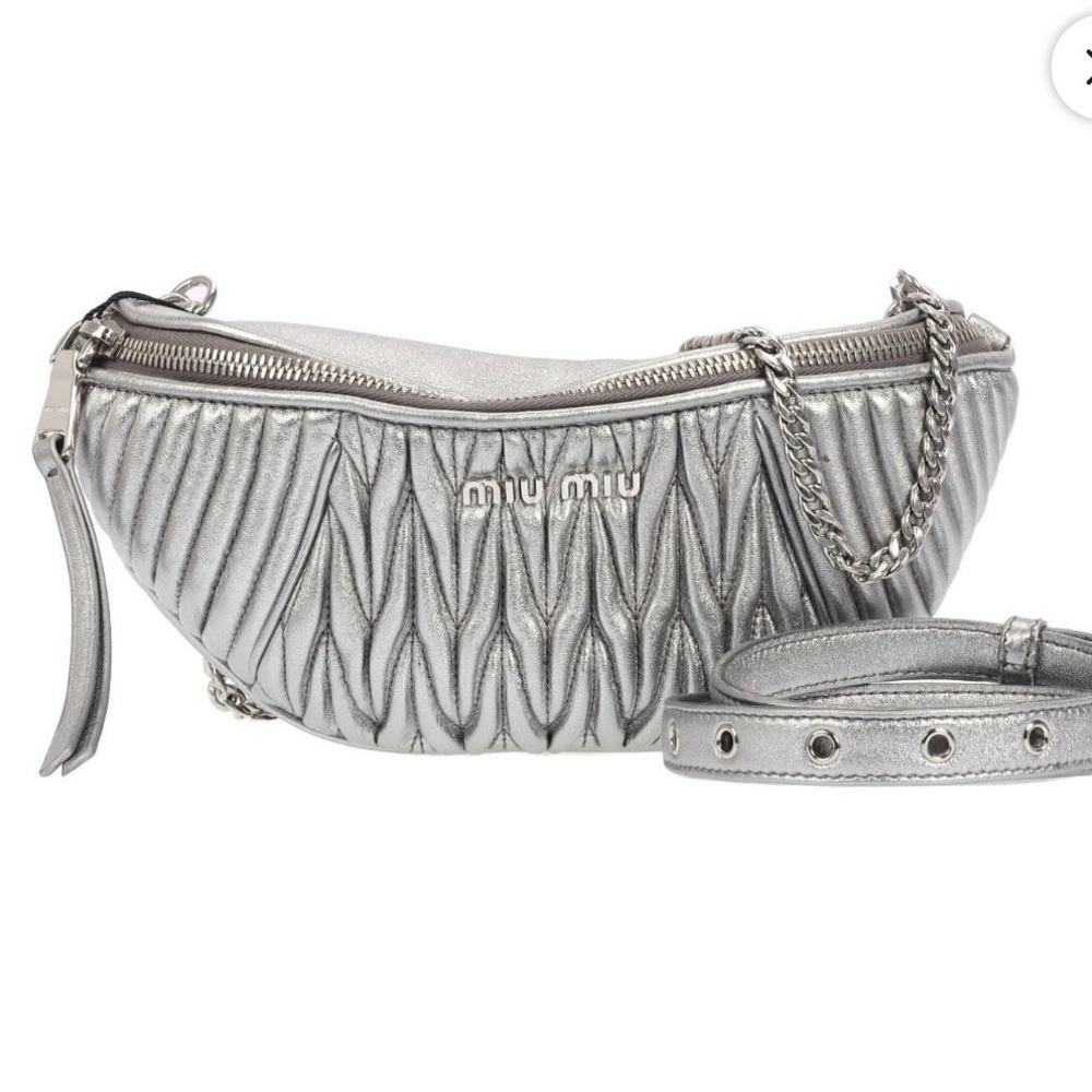 *SOLD* Miu Miu Silver Matelassé Bag